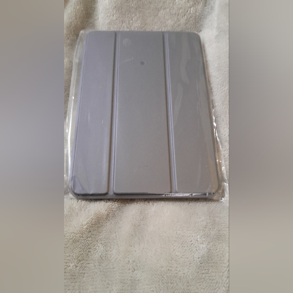 Navy Blue Tri-Fold Tablet Cover with Smooth Finish